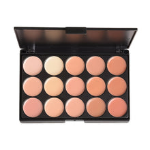 Load image into Gallery viewer, Pro 15 Colors Contouring Kit Highlighting Face Cream Concealer Makeup, Ideal For Daily
